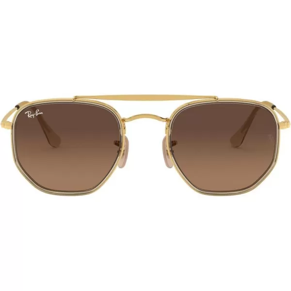 RayBan RB3648m The Marshal Ii Hexagonal SunglassesGoldLight Brown Gradient Black