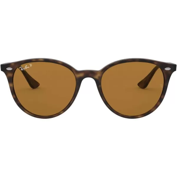 RayBan Rb4305 Round SunglassesLight HavanaPolarized Brown