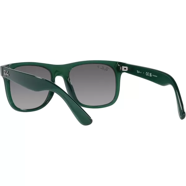 RayBan Boys Rj9069s Justin Square SunglassesOpal GreenGrey Gradient Polarized