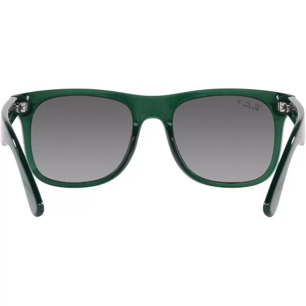 RayBan Boys Rj9069s Justin Square SunglassesOpal GreenGrey Gradient Polarized