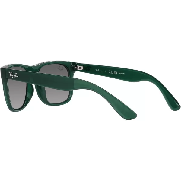 RayBan Boys Rj9069s Justin Square SunglassesOpal GreenGrey Gradient Polarized