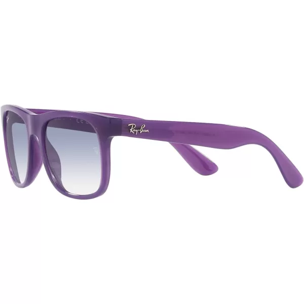 RayBan Boys Rj9069s Justin Square SunglassesOpal VioletClear Gradient Light Blue