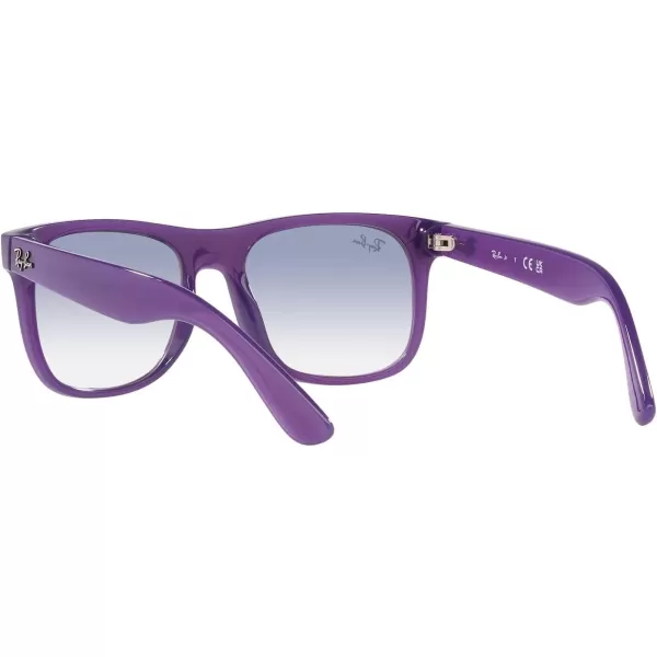 RayBan Boys Rj9069s Justin Square SunglassesOpal VioletClear Gradient Light Blue