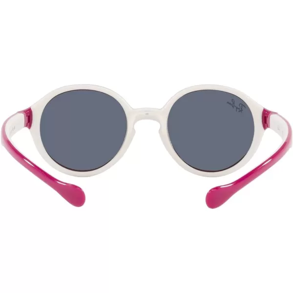 RayBan Boys Rj9075s Round SunglassesFuchsia on Rubber CreamDark Grey