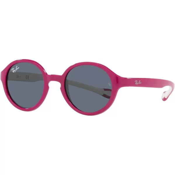 RayBan Boys Rj9075s Round SunglassesFuchsia on Rubber CreamDark Grey