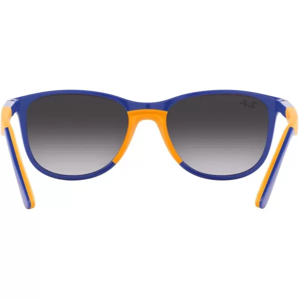 RayBan Boys Rj9077s Square SunglassesLight Blue on Rubber YellowGrey Gradient Blue