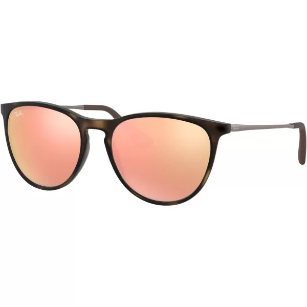 RayBan Junior Kids RJ9060s Erika Round SunglassesHavana RubberCopper Flash