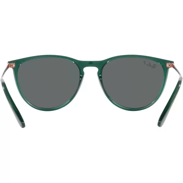 RayBan Junior Kids RJ9060s Erika Round SunglassesOpal GreenDark Grey Polarized