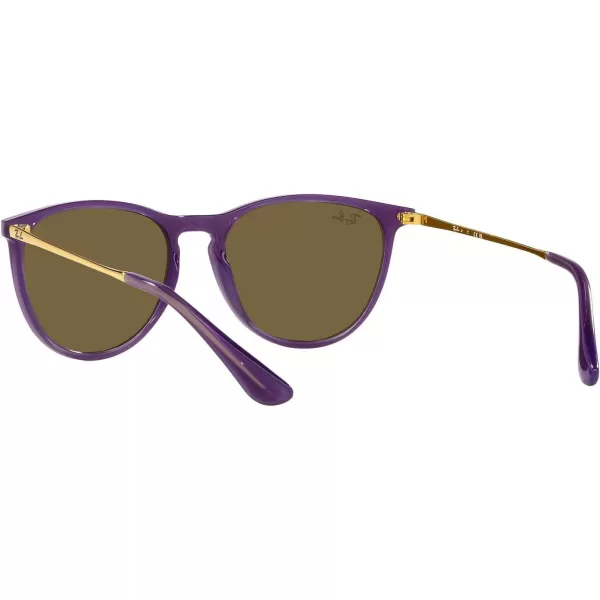 RayBan Junior Kids RJ9060s Erika Round SunglassesOpal VioletDark Brown