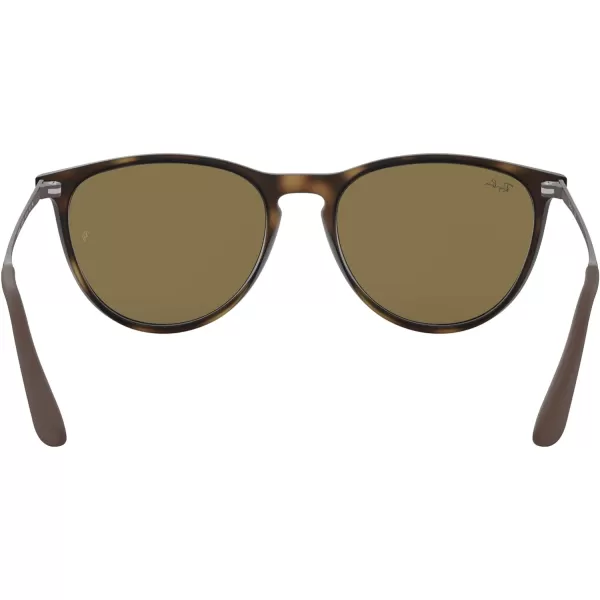 RayBan Junior Kids RJ9060s Erika Round SunglassesRubber HavanaDark Brown