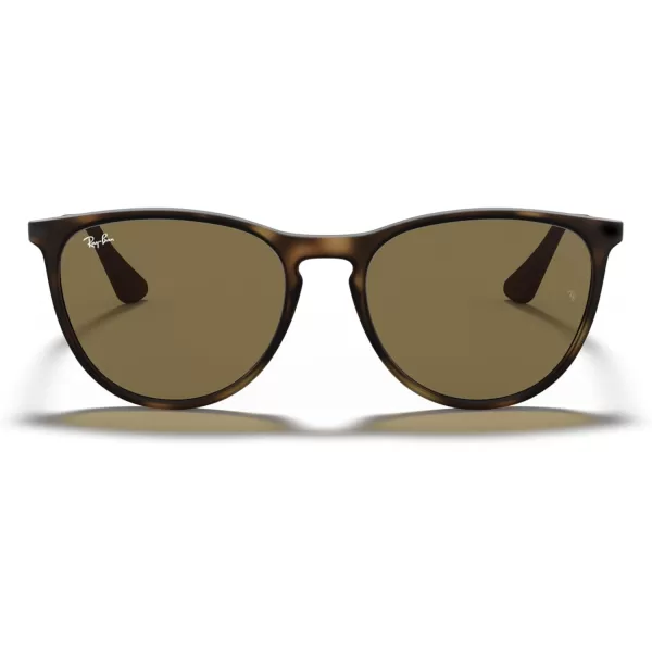 RayBan Junior Kids RJ9060s Erika Round SunglassesRubber HavanaDark Brown