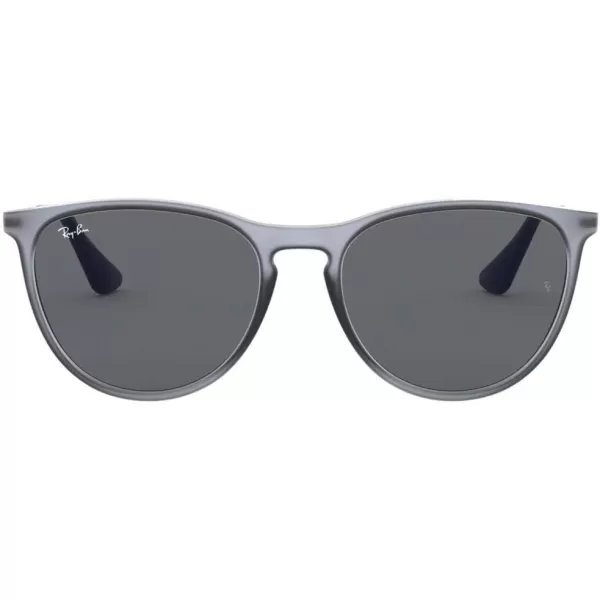 RayBan Junior Kids RJ9060s Erika Round SunglassesRubber Transparent GreyDark Grey