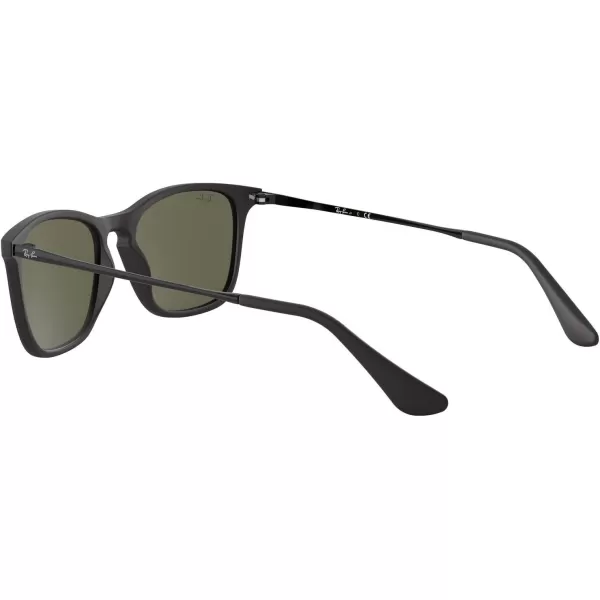 RayBan Junior Kids RJ9061sf Asian Fit Rectangular SunglassesRubber BlackGrey Flash