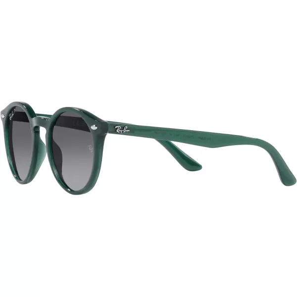 RayBan Junior Kids RJ9064s Round SunglassesOpal GreenGrey Gradient Polarized