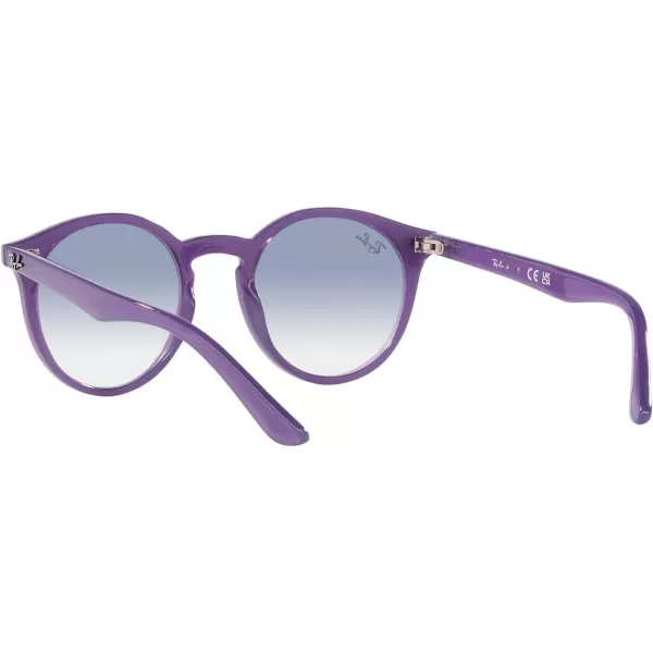 RayBan Junior Kids RJ9064s Round SunglassesOpal VioletClear Gradient Light Blue