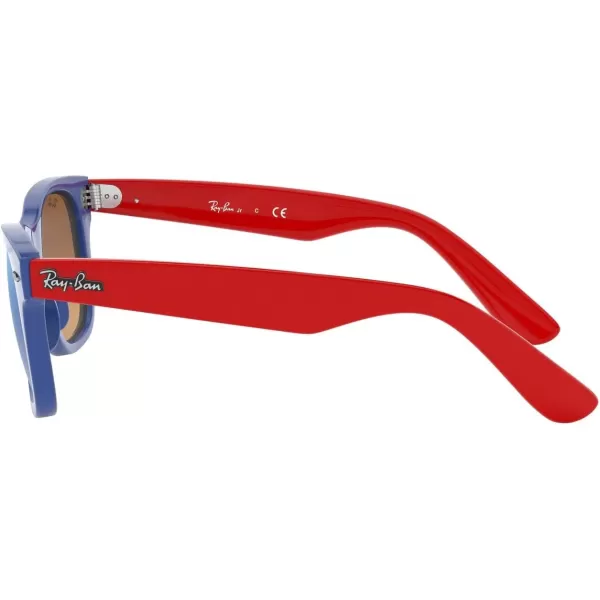 RayBan Junior Kids RJ9066s Wayfarer Square SunglassesBlueBrown Gradient Mirrored Blue