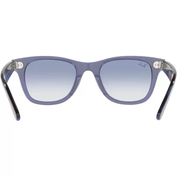 RayBan Junior Kids RJ9066s Wayfarer Square SunglassesTransparent BlueClear Light Blue Gradient