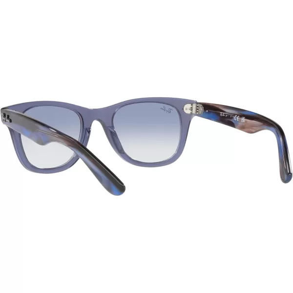 RayBan Junior Kids RJ9066s Wayfarer Square SunglassesTransparent BlueClear Light Blue Gradient