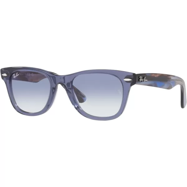 RayBan Junior Kids RJ9066s Wayfarer Square SunglassesTransparent BlueClear Light Blue Gradient