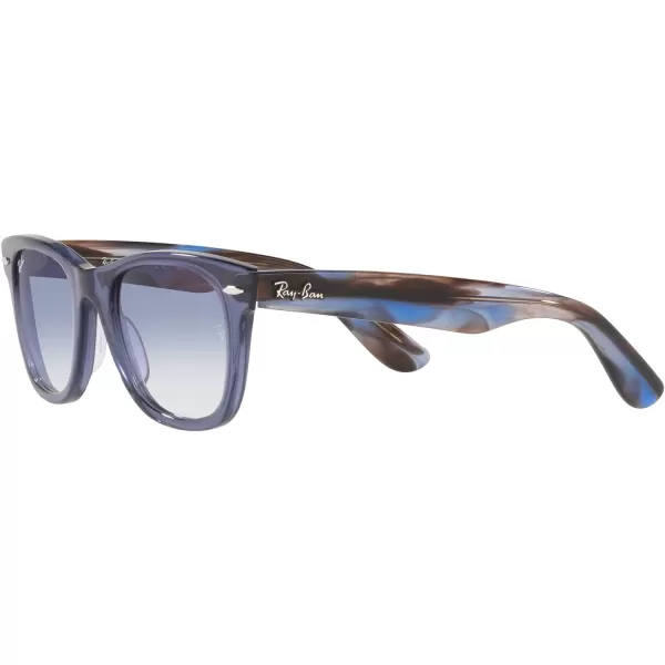 RayBan Junior Kids RJ9066s Wayfarer Square SunglassesTransparent BlueClear Light Blue Gradient