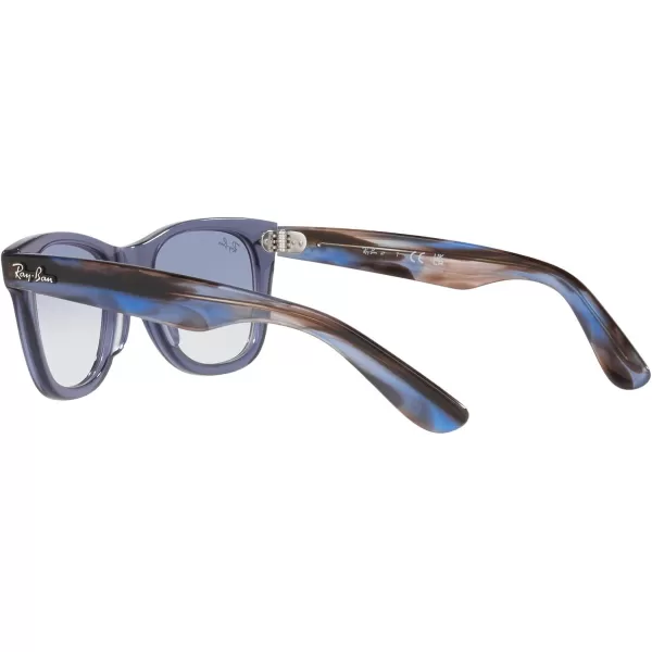 RayBan Junior Kids RJ9066s Wayfarer Square SunglassesTransparent BlueClear Light Blue Gradient