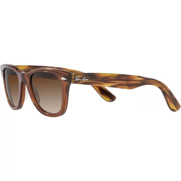 RayBan Junior Kids RJ9066s Wayfarer Square SunglassesTransparent BrownBrown Gradient