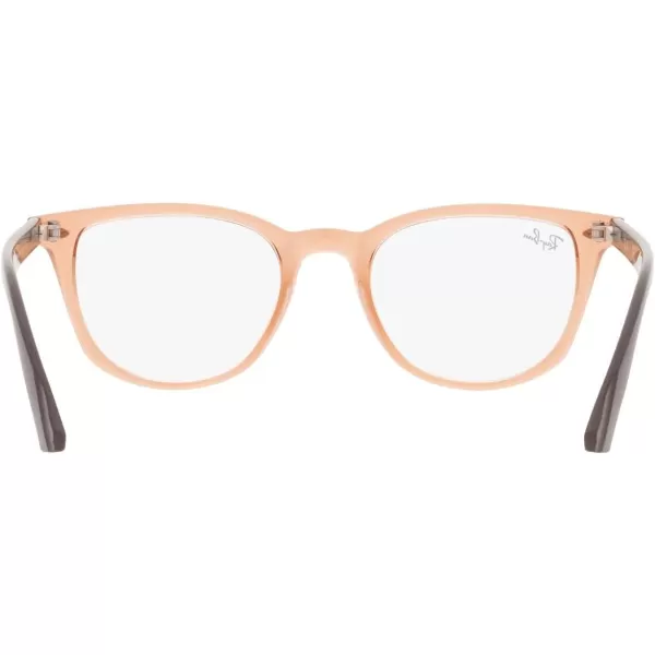 RayBan Junior Kids RY1601 Square Prescription Eyeglass FramesTransparent BrownDemo Lens