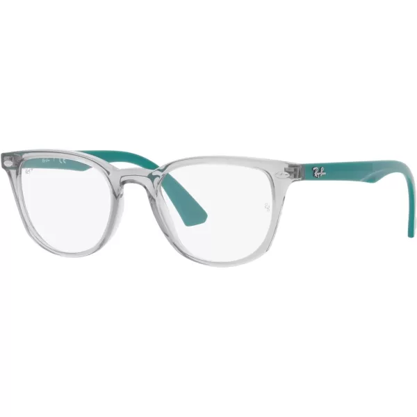 RayBan Junior Kids RY1601 Square Prescription Eyeglass FramesTransparent GreyDemo Lens