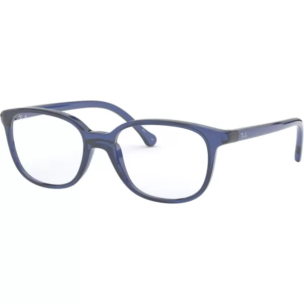 RayBan Junior Kids RY1900 Square Prescription Eyeglass FramesTransparent BlueDemo Lens