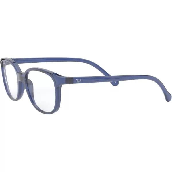 RayBan Junior Kids RY1900 Square Prescription Eyeglass FramesTransparent BlueDemo Lens