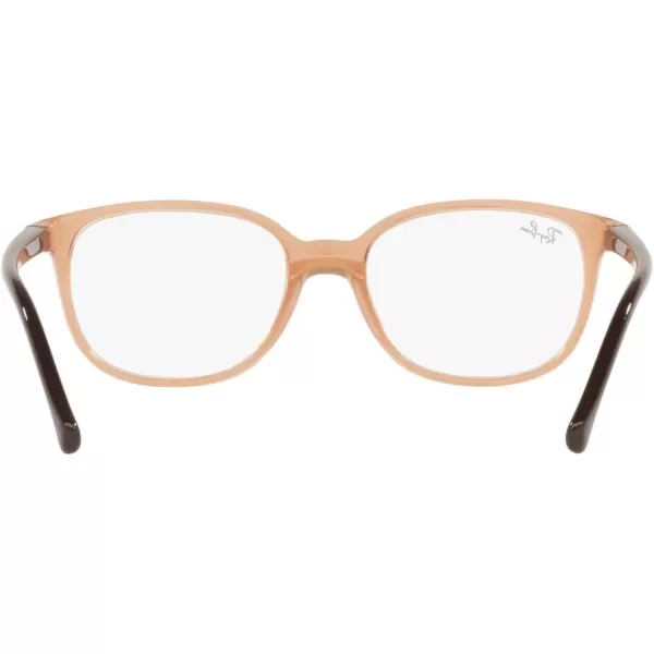 RayBan Junior Kids RY1900 Square Prescription Eyeglass FramesTransparent BrownDemo Lens