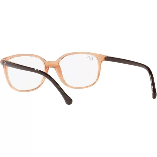 RayBan Junior Kids RY1900 Square Prescription Eyeglass FramesTransparent BrownDemo Lens