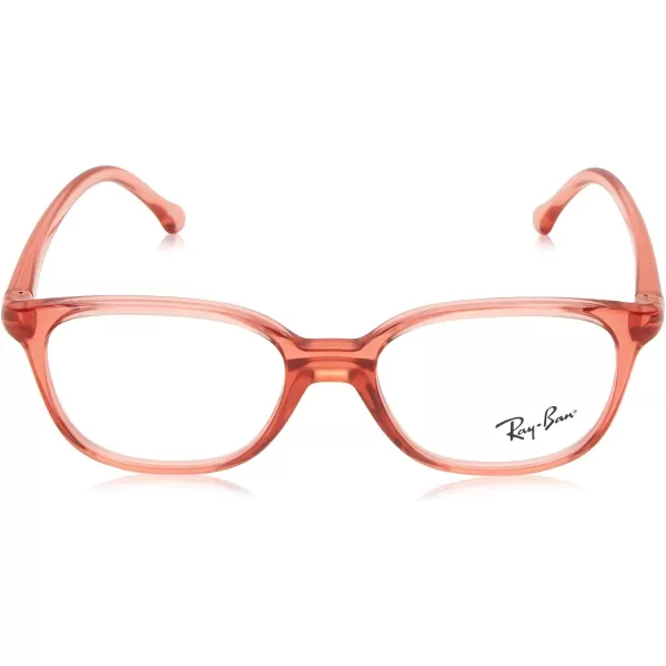 RayBan Junior Kids RY1900 Square Prescription Eyeglass FramesTransparent FuchsiaDemo Lens