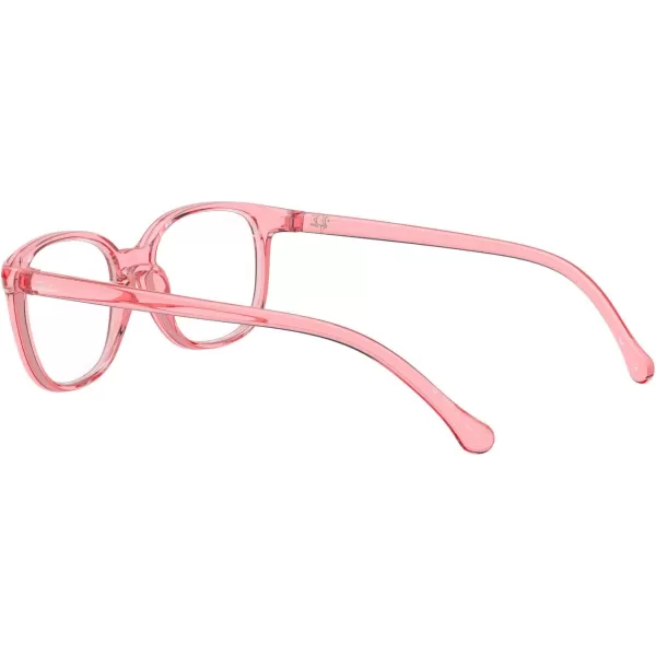 RayBan Junior Kids RY1900 Square Prescription Eyeglass FramesTransparent FuchsiaDemo Lens