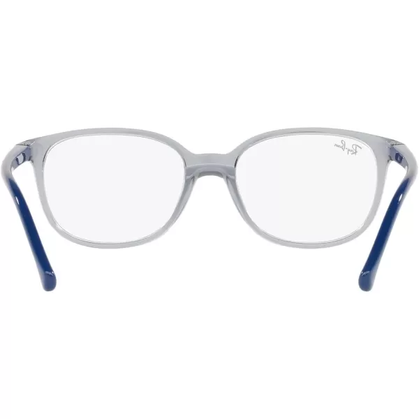 RayBan Junior Kids RY1900 Square Prescription Eyeglass FramesTransparent Grey on BlueDemo Lens