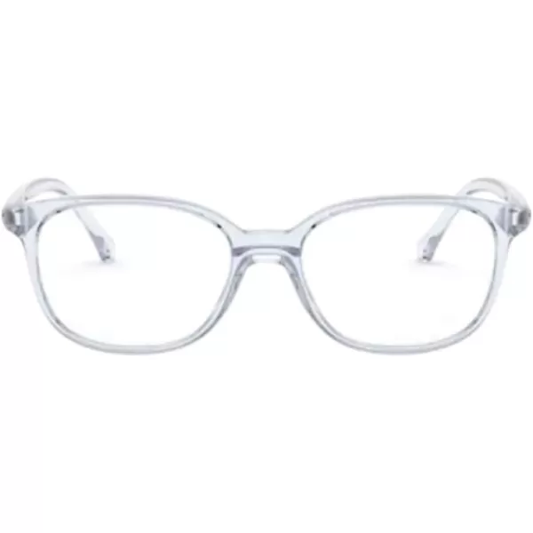 RayBan Junior Kids RY1900 Square Prescription Eyeglass FramesTransparent Light BlueDemo Lens