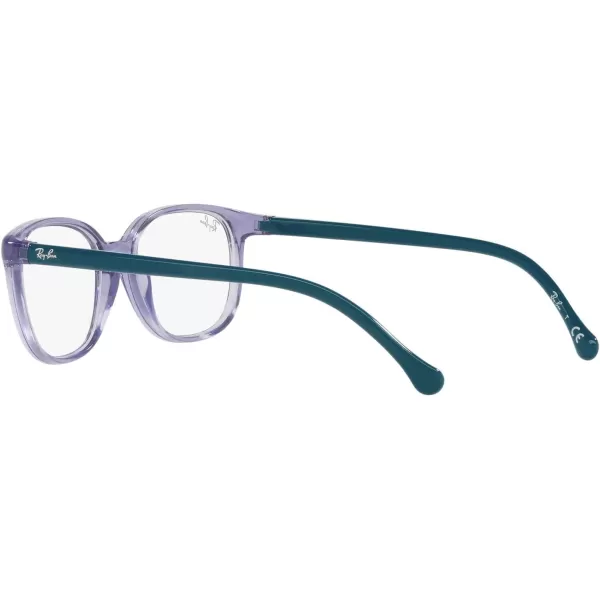 RayBan Junior Kids RY1900 Square Prescription Eyeglass FramesTransparent VioletDemo Lens