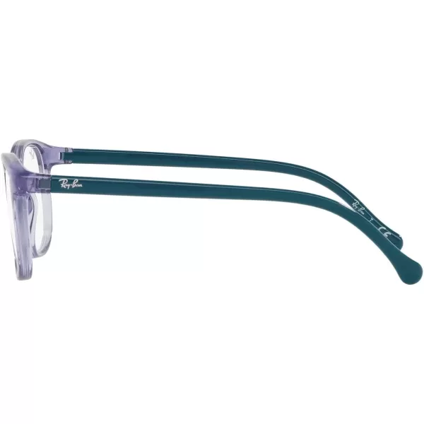 RayBan Junior Kids RY1900 Square Prescription Eyeglass FramesTransparent VioletDemo Lens