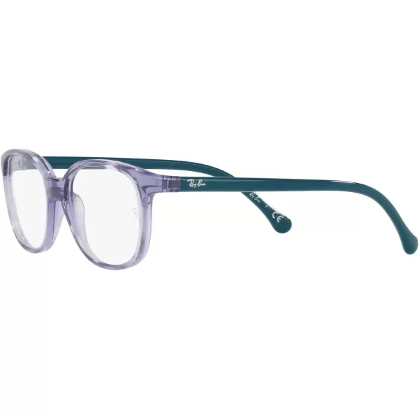 RayBan Junior Kids RY1900 Square Prescription Eyeglass FramesTransparent VioletDemo Lens