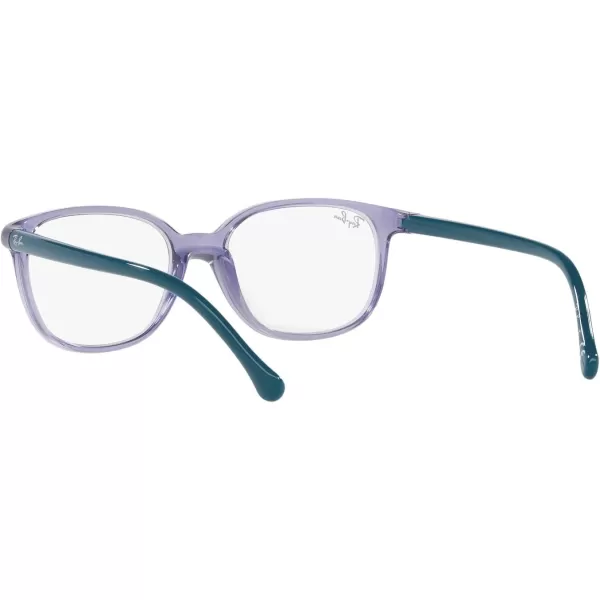 RayBan Junior Kids RY1900 Square Prescription Eyeglass FramesTransparent VioletDemo Lens