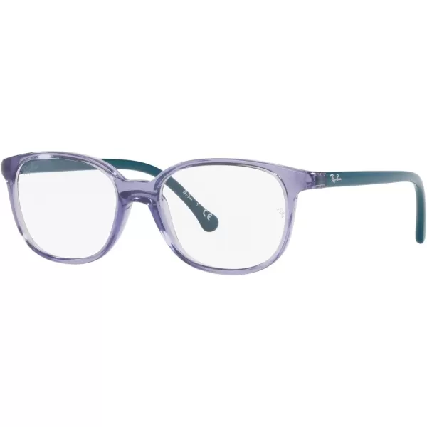 RayBan Junior Kids RY1900 Square Prescription Eyeglass FramesTransparent VioletDemo Lens