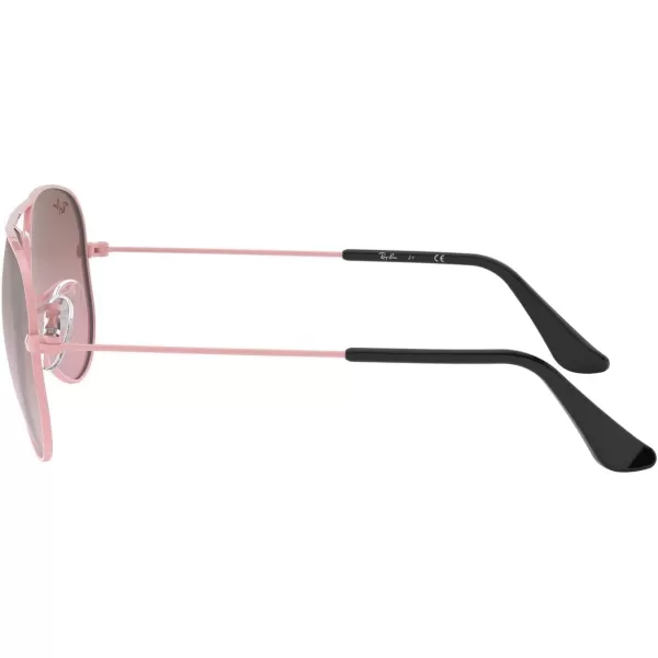 RayBan Junior Kids Rj9506s Metal Aviator SunglassesPinkPink Mirrored Silver Gradient