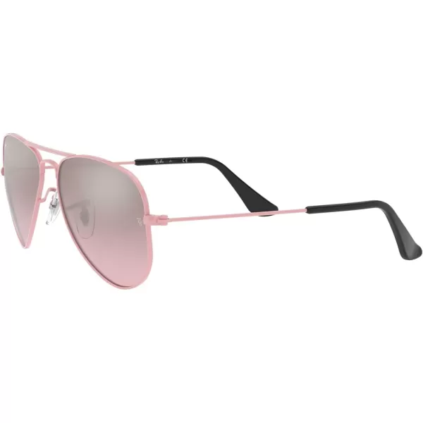 RayBan Junior Kids Rj9506s Metal Aviator SunglassesPinkPink Mirrored Silver Gradient