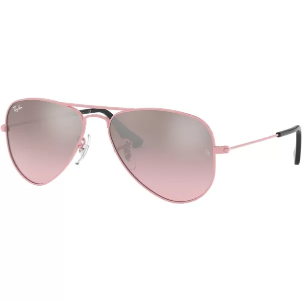 RayBan Junior Kids Rj9506s Metal Aviator SunglassesPinkPink Mirrored Silver Gradient