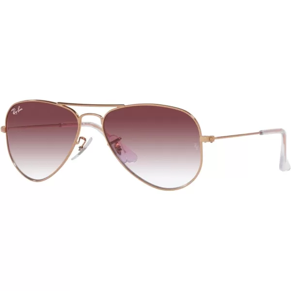 RayBan Junior Kids Rj9506s Metal Aviator SunglassesRose GoldClear Dark Violet Gradient