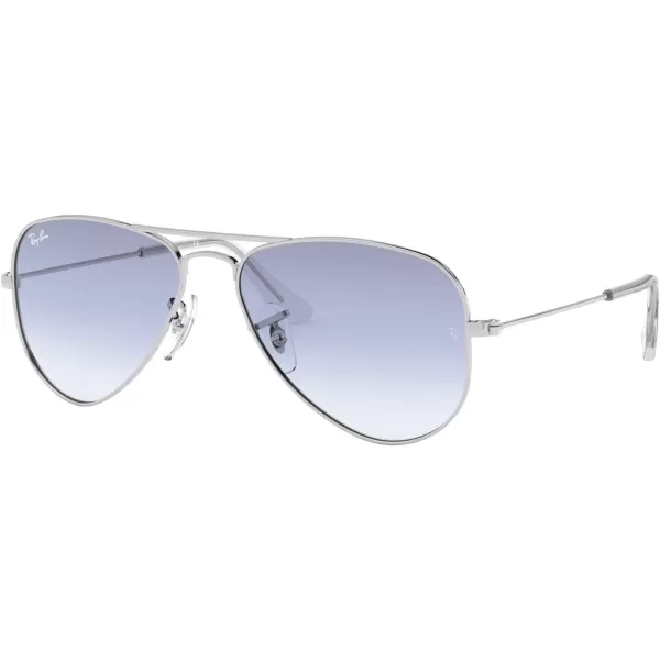 RayBan Junior Kids Rj9506s Metal Aviator SunglassesSilverClear Gradient Light Blue