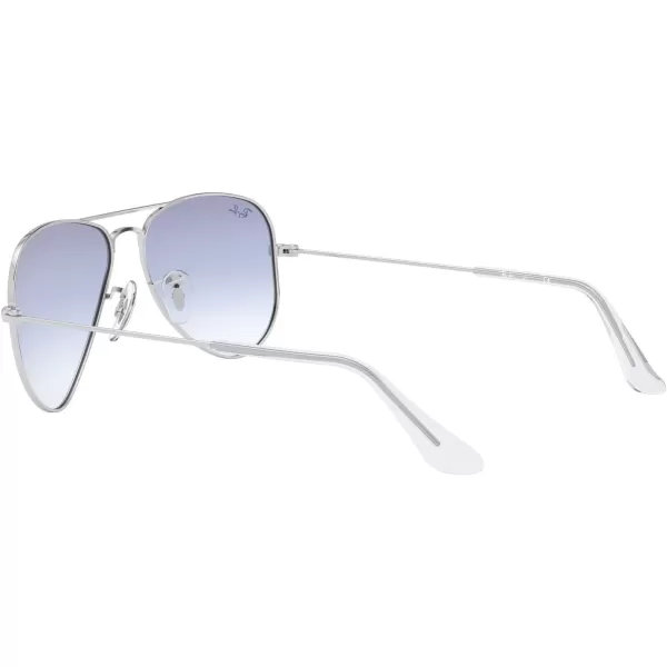 RayBan Junior Kids Rj9506s Metal Aviator SunglassesSilverClear Gradient Light Blue