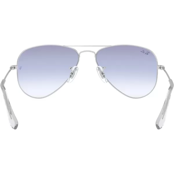 RayBan Junior Kids Rj9506s Metal Aviator SunglassesSilverClear Gradient Light Blue