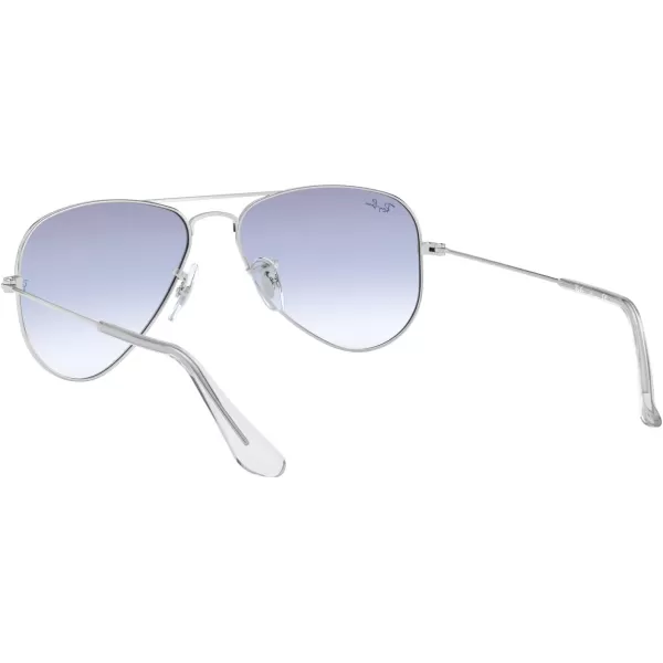 RayBan Junior Kids Rj9506s Metal Aviator SunglassesSilverClear Gradient Light Blue