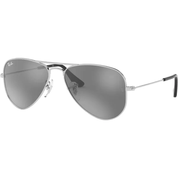 RayBan Junior Kids Rj9506s Metal Aviator SunglassesSilverGrey Mirrored Silver